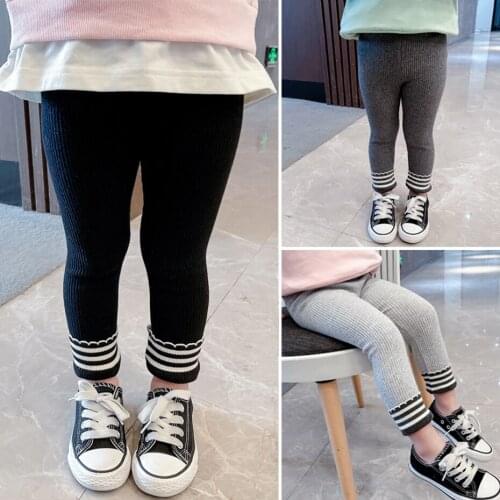 Baby Kids Skinny Slim Leggings Girl Striped Pattern Pants Children Pants Leggings For Girl Clothes Casaul Wear