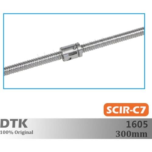 DTK Taiwan SCI1605 Rolled 5mm lead Ball Screw 300mm thread shaft High Precision NO Flange CNC Grind Spindles R16