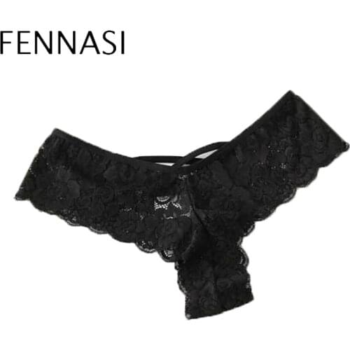 FENNASI Low Waist T-Shaped Womens Underwear Lace Triangle Sexy And Comfortable Seamless Close-Fitting Thong