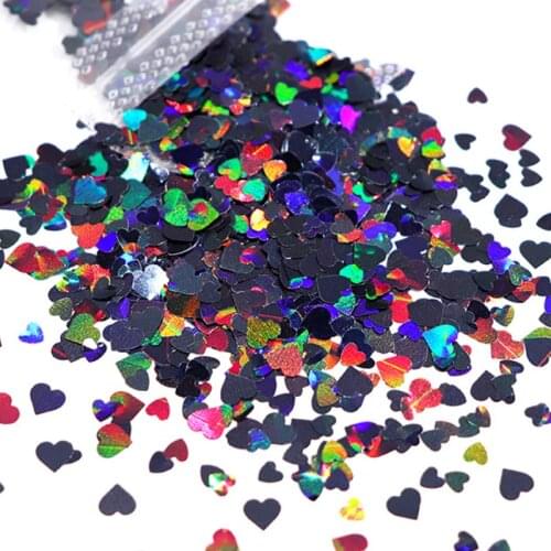 Pandora Charms Heart-Shaped Nail charms Sequins Slice Holographic Shine Flaky Nail Art Decoration Nails sparkles Manicure