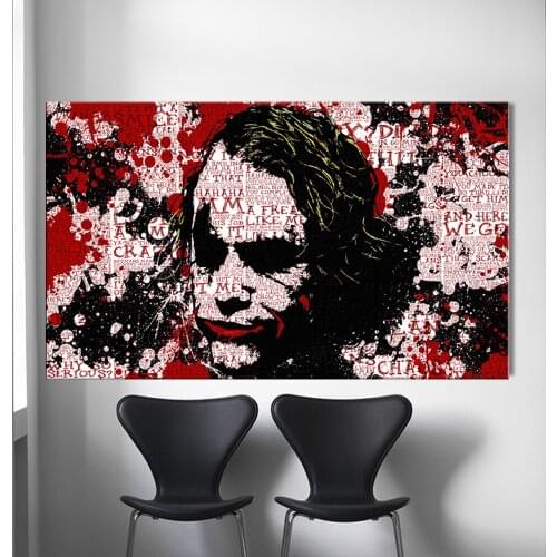 HD Printed Joker Movie Art Canvas Painting Jocker Wall Pictures Decorate Children Kids Room Home Decor Canvas Painting Wall Art