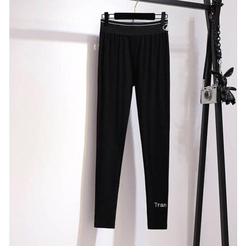 150Kg Plus Size Womens Spring Autumn Casual Workout Elastic Thread Leggings 5XL 6XL 7XL 8XL 9XL High Waist Slim Sports Pants