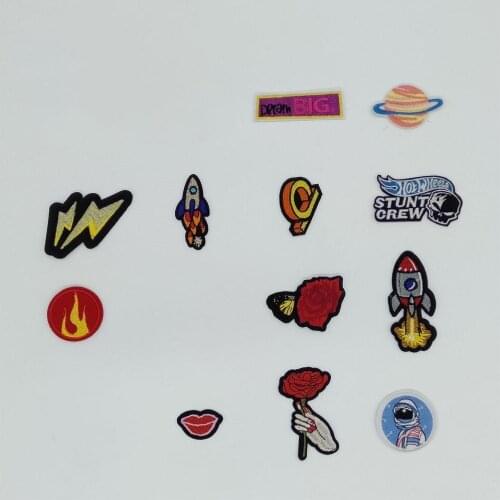 Cartoon Hot melt adhesive Applique Embroidery Iron on patch Badges DIY Sewing Clothing Decorate Accessories 5~20pcs for sale