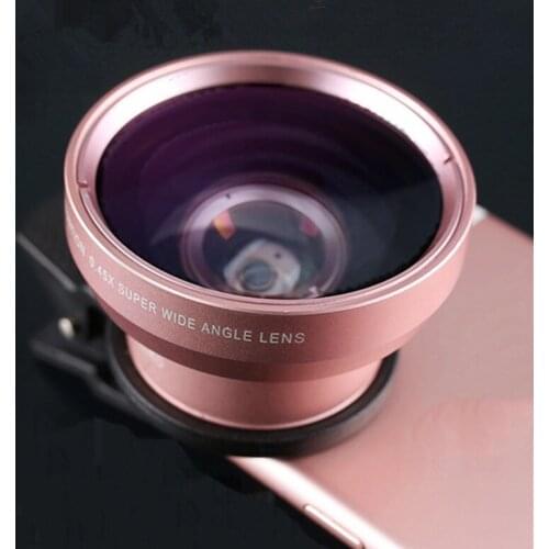 Camera Lens Kit 0.45X Super Wide Angle Lens with 12.5X Macro Lens For iPhone Samsung Xiaomi Huawei Mobile Phone Lens 2-in-1 Lens