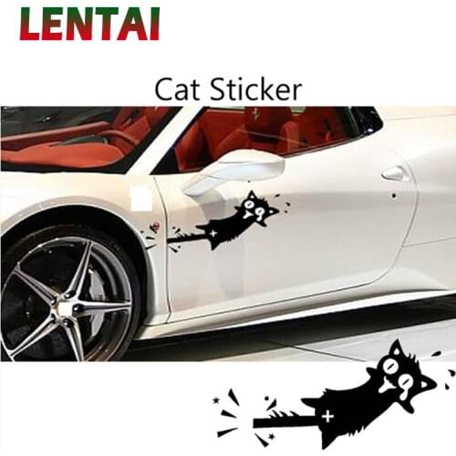 LENTAI For Renault megane 2 3 duster captur clio 4 Suzuki swift grand vitara Jaguar 1PC Car Stickers 3D Cool cat styling Decal