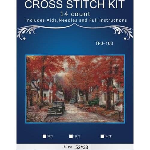 New Embroidery Counted Cross Stitch Kits Needlework - Crafts 14 ct DMC DIY Arts Handmade Decor - dream forest 4