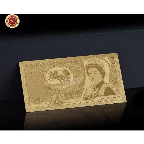 New Banknote UK Bank of Englang Elizabeth II 5 Pounds Gold Banknotes with WORTH