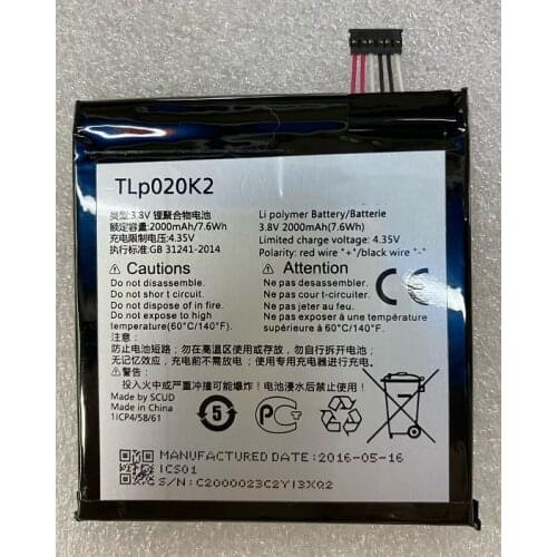HST New Battery 2000mAh TLp020K1 TLp020K2 Battery for Alcatel One Touch Idol 3 4.7 6039 6039H 6039Y 6039K 6039S Batteries