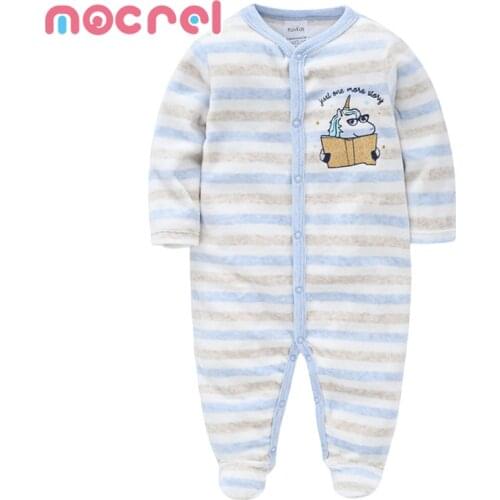 Baby Boy Clothes Baby Romper Suit The New Spring Boy Open Files Bag Feet New Clothes 3-6 Months Baby Climb Clothes Footies