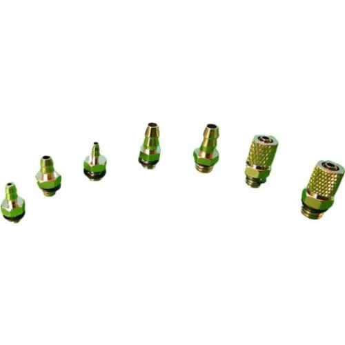 Pneumatic Fittings Quick push in connector mini fuel metal nut copper plated fast thread pagoda joint