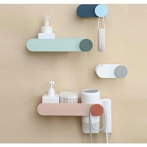 Punch-free Bathroom Storage Rack Hair Dryer Rack Wall-mounted Hair Dryer Storage Rack Multifunctional Hair Dryer Rack