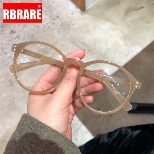 RBRARE Round Eyeglasses Frames Women Oversized Clear Glasses Women Accessories Eye Glasses Frames for Women Marcos De Lentes