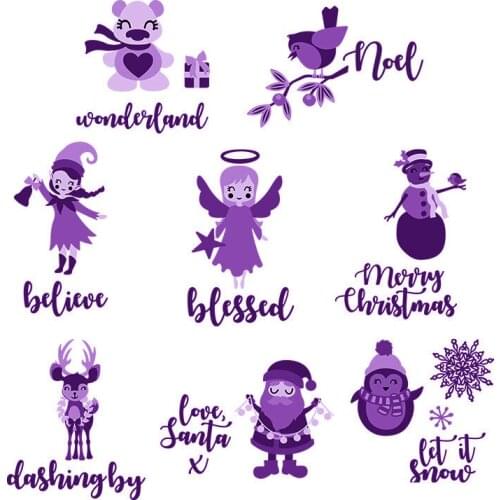 Christmas Characters Noel Wonderland Blessed Love Santa Metal Cutting Dies for DIY Scrapbooking Paper Cards Crafts New 2019