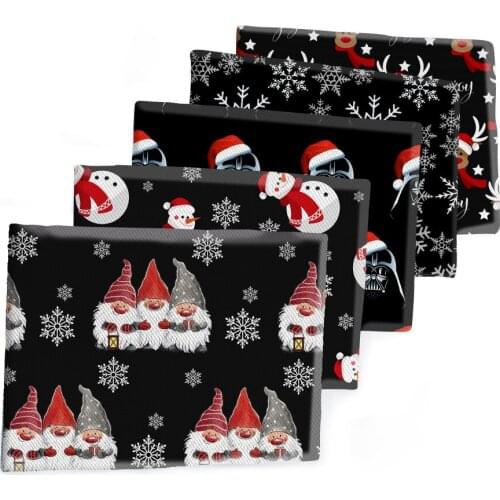 50*145cm Christmas Tree Snow Twill Fabric Printed Mexico Pattern DIY Sewing Fabric for Clothes Textiles Handmade Decoration