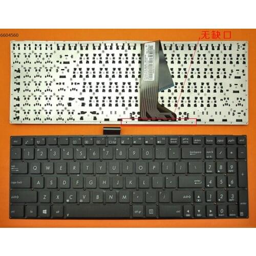 US New Replacement Keyboard for ASUS S56 S56C S56CA S56CB S56CM K56 K56C K56CB K56CM K56CA Laptop Black NO Frame