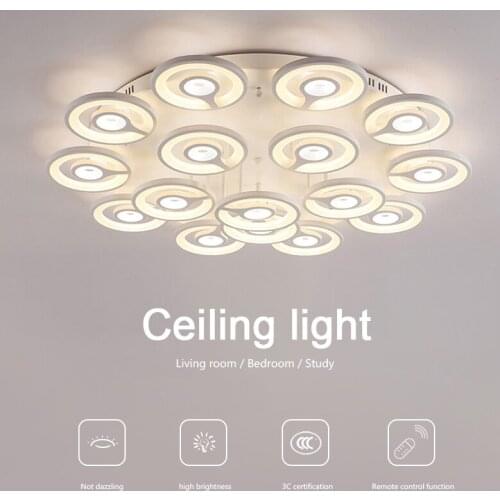 LED Living Room Ceiling Lamp Warm and Comfortable Lights Minimalist Style Bedroom Study Lamp