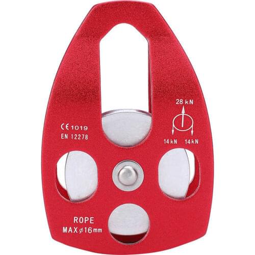 High quality paddle 30KN Large Single Pulley Bearing Sheave Sliding Side Plate for Rescue Outdoor Rock Climbing Aerial Working