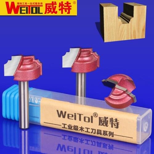 WeiTol free shipping 2pcs CNC 6mm shank red coating woodworking router bits end milling cutter wood carving bit cnc tools