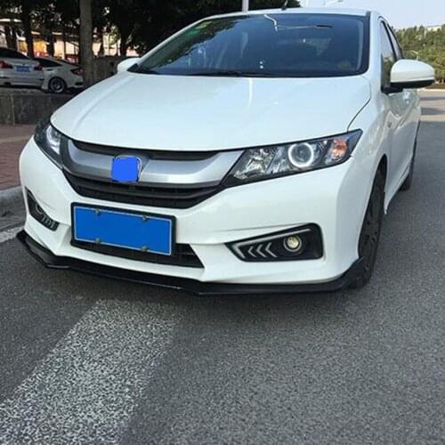 CEYUSOT For Honda City Front Spoiler Bumper Lip Protector New City 3P/sets Protection Cover 2015-20 ABS Paint Color Accessories