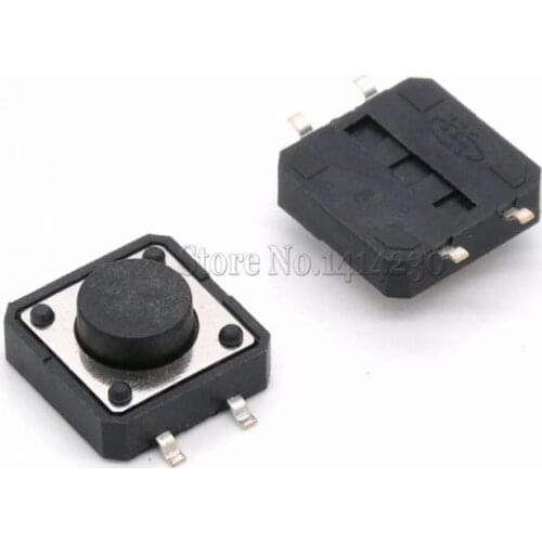 100PCS 12 x 12mm x 5mm 12*12*5H 12x12x5mm Panel PCB Momentary Tactile Tact Push Button Switch SMT