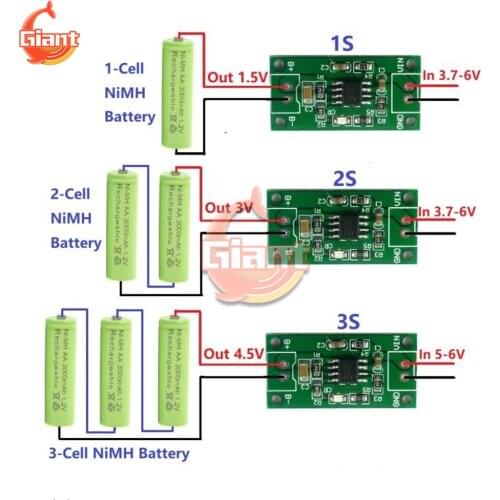 1S 2S 3S 1A NiMH Rechargeable Battery Smart Charger Module Charging voltage 1.5V 3V 4.5V 5V Input 3.7V-6V 5V 4.2V batterie