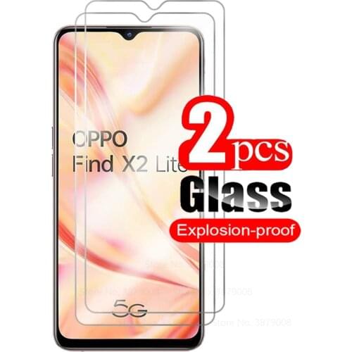 2pcs Tempered Glass For OPPO Find X2 Lite Glass 9H 2.5D Protective Film Explosion-proof Clear Screen Protector Phone Case