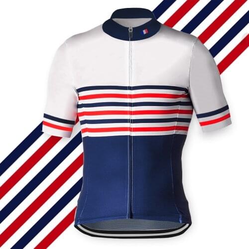 2021 Cycling Jersey Men Team La France Summer Bike Clothing Short Sleeve Road MTB Wear Gel Pad Breathable BMX Bib Kit Tour Gear