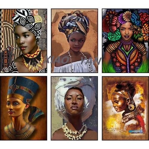 Diamond Painting Diamond Embroidery 5d Painting Egyptian Queen Africa Indians Women DIY Crystal Mosaic Picture