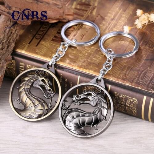Dragon Keychain Hot Game Mortal Kombat Key Ring Metal Key Holder For Gift Chaveiro Key chain Jewelry for cars