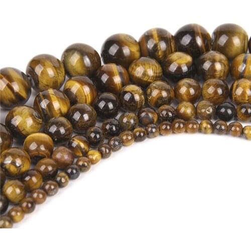 4/6/8/10/12mm Natural Loose Stone Beads Tiger Eye Beads for Jewelry Making Diy Beads Tiger Eye Bracelet Men Women Accessories