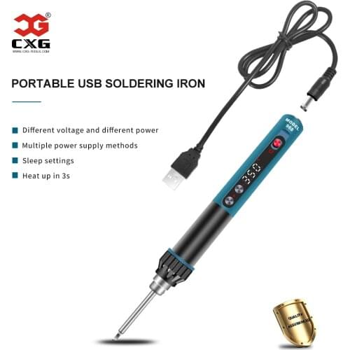 CXG 968 USB Mini Solder Adjustable Constant Temperature Ssoldering Iron With regulator Sleep Settings 5V-24V 230W