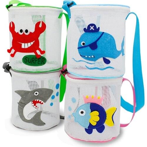 Kids Baby Toys Beach Bag Large Mesh Storage Bags Toy Beach Sand dredging Tool Children Shoulder Women Shopping Bag