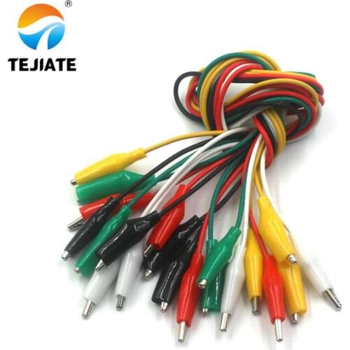 1Lot/10pcs Double Header Alligator Clip Power Test Line Chromatic Wire Small/Medium/Large Experimental Component