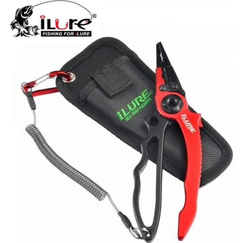 ILure Multifunctional Fishing Plier Portable Aluminum Alloy Fishing Clamp Grabber Controller Fishing Line Cutter Hook Remover