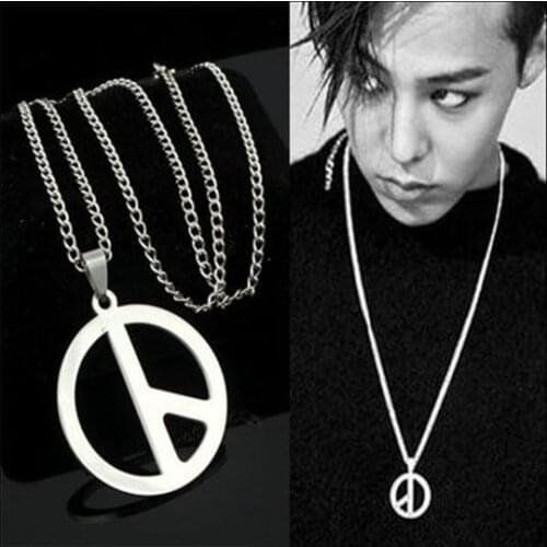 KPOP G-Dragon Metal Pendant Necklaces PEACEMINUSONE Men Women Jewelry jh141