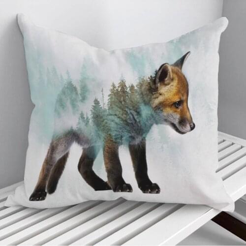 Baby Fox Throw Pillows Cushion Cover On Sofa Home Decor 45*45cm 40*40cm Gift Pillowcase Cojines Dropshipping