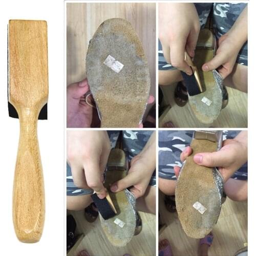 Anti Slip Ballroom Maintenance Ballet Latin Dance Shoes Brush PU Protector Wood Handle Home Enhance Friction Dust Remove Soles