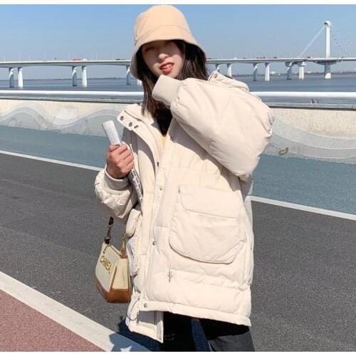 Hooded Parkas Winter Jacket Autumn Women Jackets for Women 2021 Down Cotton Coat Female Midi Clothes Chaquetas Para Mujer HLY201