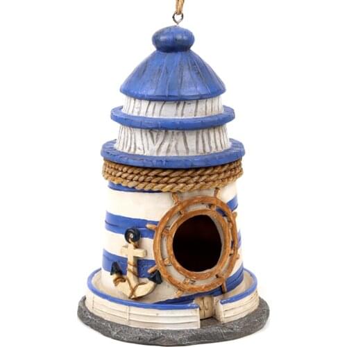 Hanging Pets Bird House Garden Decor Bird House Hanging Bird Nesting Hut Resin Decoration Feeder Outside Birdhouse Box For Birds
