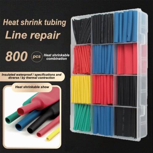 The Manufacturer Directly Provides 800pcs Color Electrical Flame Retardant Insulation Heat Shrinkable Sleeve Box Assembly