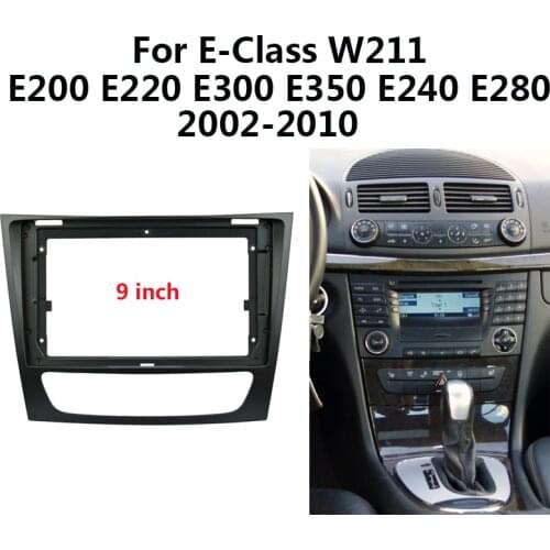 2 Din Auto Radio Head Unit Frame Kit For Mercedes-Benz E-Class W211 Center Console Holder Car Multimedia Player Refit Fascia
