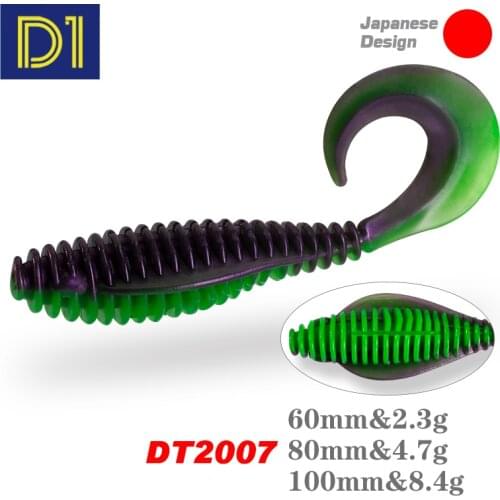 D1 Silicone Soft Lures 60mm/80mm/100mm Swimbait Leurre Freshwater Soft Wobblers Plastic Grub Zander 2020 Fishing Tackle