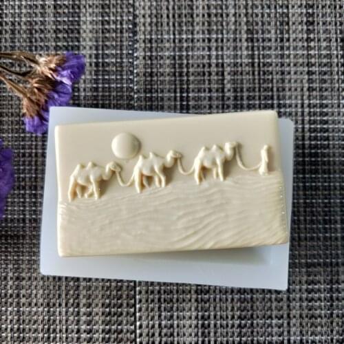 DW0140 PRZY Silicone Mold Soap Mould Animals Three Camels Handmade Soap Making Molds Candle Silicone Mold Resin Clay Mold