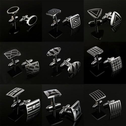 Vintage Square Geometric Buttons Pattern Mens Shirt Cufflink Bridegroom Suit Sleeve Cuff Nail for Mens Special French Jewelry