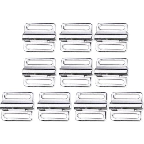 10 Pieces Alloy Bra Bikini Clip Hook Clasps Bra Fasteners Strap for Underwear Accesories