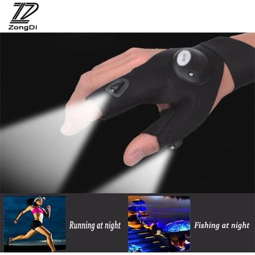 ZD Glove LED Flashlight Nighttime Repair Rescue Tool For Toyota Corolla Seat Leon Jeep Skoda Fabia Rapid Renault Duster Audi A3