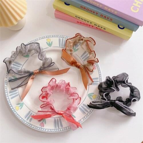 Spring and Summer Women girls Sweet Lace Large Intestine Hair Ties ropes Elastic Hairbands Scrunchies girls hair accessories