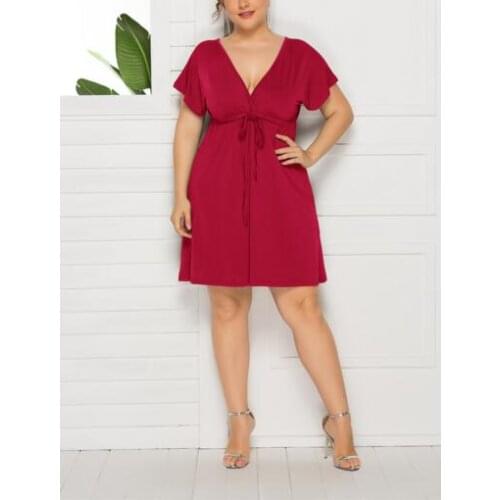 2021 Summer New Women Dress Fashion V-neck Pullover Sleeveless Chiffon Dress Pure color Slim Big yards Tank Dress