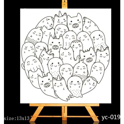 ZhuoAng Halloween little ghost Clear Stamps/Card Making Holiday decorations For scrapbooking Transparent stamps 13*13cm