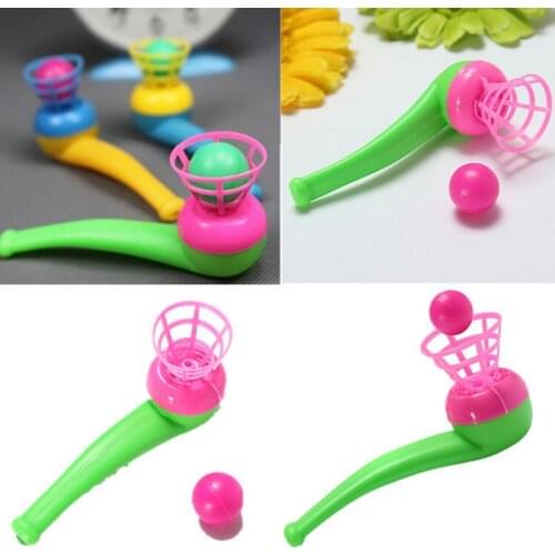 1pcs children plastic tube ball toy 8.5x5.5x3cm plastic children blow toy party small gifts color random